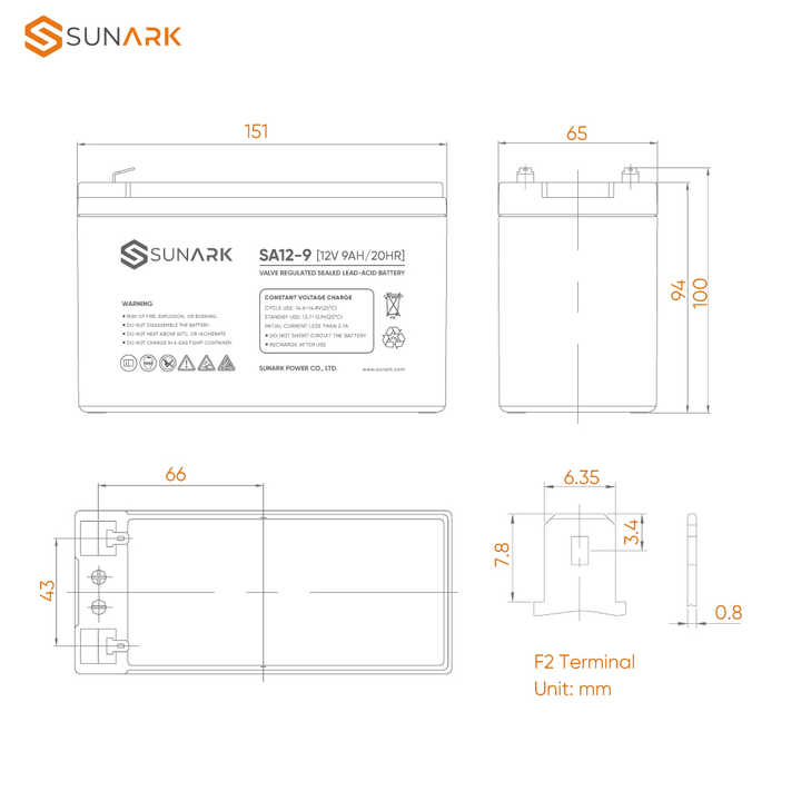 Ritar Leoch Lead Acid Batteries 12V 7Ah 9Ah 9 Ah UPS Battery