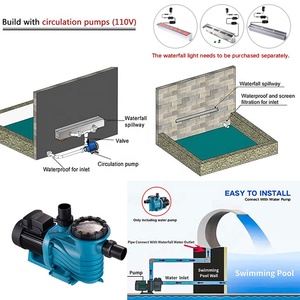 Pompe à chaleur électrique 1 CV pour piscines <span class=keywords><strong>hors</strong></span>-<span class=keywords><strong>sol</strong></span> et fontaines, alimentation 230 V, pour circulation d'eau – Approvisionnement direct usine - Product Image 5