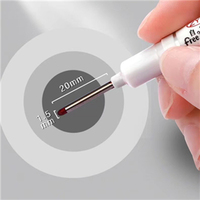 Marqueur permanent en plastique imperméable à pointe longue de 30 mm pour le papier, la menuiserie, la construction et le traçage