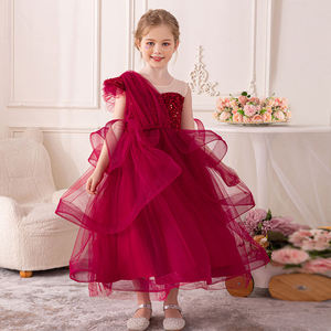 Robes pour enfants, robe de bal élégante longue en satin pour enfants, robe de princesse à paillettes jusqu'aux genoux, robe de <span class=keywords><strong>demoiselle</strong></span> <span class=keywords><strong>d</strong></span>'<span class=keywords><strong>honneur</strong></span> pour filles adolescentes, costume de mariage - Product Image 3