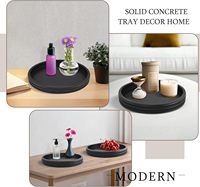 Plateau décoratif en bois pour table basse à la maison Plateau de rangement rond comme pièce maîtresse décorative et décoration de table