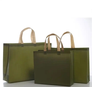 Bolsa de compras ecológica reutilizable con logotipo personalizado en color liso impreso para uso diario y de regalo - Product Image 3