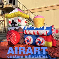 Ballon gonflable décoré de modèle de Train de Simulation d'activité de fête de Noël de carnaval pour la décoration d'étape
