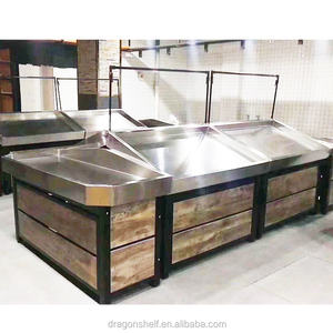 Usine Dragonshelf Personnaliser Étagère en bois pour <span class=keywords><strong>fruits</strong></span> <span class=keywords><strong>et</strong></span> <span class=keywords><strong>légumes</strong></span> Étagère durable pour supermarché Étagère de présentation Prix d'usine - Product Image 1