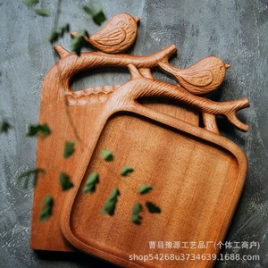 Wooden Antler Shaped Serving <b>Tray</b> With Bird Design For Food Presentation Decorative Cheese Plate <b>Dinner</b> <b>Tray</b> Custom Made - Product Image 3