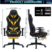 Chaise de jeu de luxe Scorpion avec RGB, 1 pièce, livraison gratuite