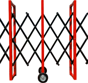 Cancello girevole mobile in acciaio 5 m * 1 m recinzione per cancello temporaneo telescopico palo in acciaio verniciato a polvere e guardrail di isolamento in rete - Product Image 3