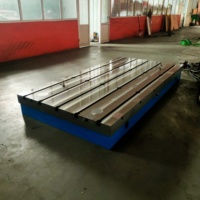 Plateau de travail en fonte à rainures en T pour assemblage, rectification et inspection, avec fonction de traçage, en stock
