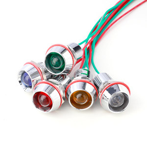 Chất lượng cao 6 mét 10 mét kim loại <span class=keywords><strong>LED</strong></span> chỉ số ánh sáng 12V đèn tín hiệu với tùy chỉnh chiều dài dây phát ra màu xanh và màu xanh lá cây màu sắc - Product Image 1