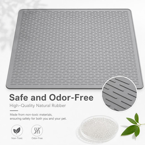 Silicone Pet Feeding <b>Mat</b> Non Slip <b>Waterproof</b> Pet Food <b>Mat</b> with Groove Texture Easy Clean Pet Bowl Placemat for Pet Protect Floor - Product Image 1