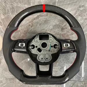 Volante de fibra de carbono deportivo de alta calidad para Volkswagen MK5-MK8 GTI Polo Passat CC <span class=keywords><strong>R</strong></span> <span class=keywords><strong>Line</strong></span> - Product Image 4