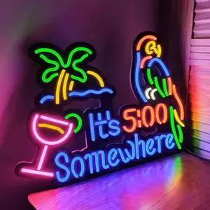 Custom Neon Lights For Bird Shape Wall The World Is Yours Neon Sign Neon Light Decoration