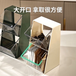 Coffee Pod Storage Drawer 13.8x12.5x25cm Sliding Plastic Organizer For Tea Coffee Capsules Desk Kitchen - Product Image 2