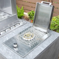 Nouveau barbecue à gaz encastrable de haute qualité pour cuisine extérieure, en acier inoxydable 304, 4 brûleurs, brûleur simple face