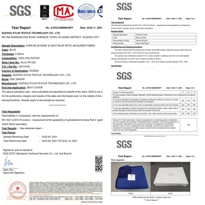 नमूना फायरप्रूफ पॉलिएस्टर धागा-रंगे हुए बुने जैक्वार्ड रेलवे प्लेन क्रूज जहाज सीट कपड़े को कवर किया - Product Image 6