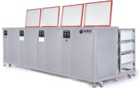 Nettoyeur à ultrasons semi-automatique 88L à 4 bacs, de qualité industrielle, en acier inoxydable, laveuse multi-étapes pour atelier de petite entreprise