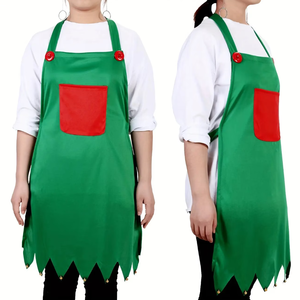 Suministros <span class=keywords><strong>de</strong></span> Disfraces para Fiesta <span class=keywords><strong>de</strong></span> Navidad Pafu, <span class=keywords><strong>Disfraz</strong></span> <span class=keywords><strong>de</strong></span> <span class=keywords><strong>Duende</strong></span> Verde y Rojo, Delantal y Gorro Navideños - Product Image 3