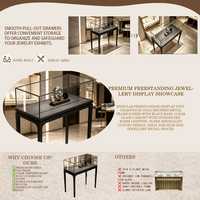 Support d'affichage minimaliste en verre trempé pour bijoux et montres, vitrine haut de gamme pour les boutiques de bijoux et de montres de luxe
