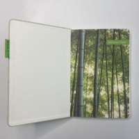 Carnet A5 en lin blanc personnalisé en gros, couverture rigide en tissu avec bande élastique et poche intérieure