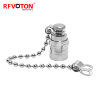 Approvisionnement d'usine QMA prise mâle bouchon anti-poussière en laiton rf connecteur coaxial QMA (rf) connecteurs cpax en stock ROHS