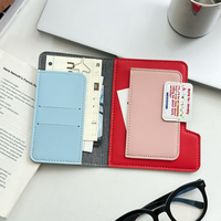 Porte-passeport en cuir PU bicolore avec emplacements pour cartes, organiseur de passeport portable, étui de voyage pour passeport