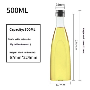 Bouteille d'huile carrée plate en plastique PET haut <span class=keywords><strong>de</strong></span> gamme <span class=keywords><strong>de</strong></span> 500ml pour graines <span class=keywords><strong>de</strong></span> tournesol huile <span class=keywords><strong>de</strong></span> lin <span class=keywords><strong>noix</strong></span> sauce soja <span class=keywords><strong>vinaigre</strong></span> - Product Image 6