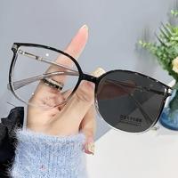 Lunettes de lecture photochromiques anti-lumière bleue œil-de-chat pour femmes, légères et à changement de couleur, vente en gros 2056