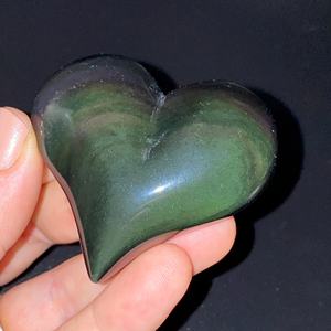 Wholesale Natural colorful obsidian <b>heart</b> for Home Decoration Hanukkah, <b>Christmas</b> & Easter | Perfect Gift for Holidays - Product Image 1