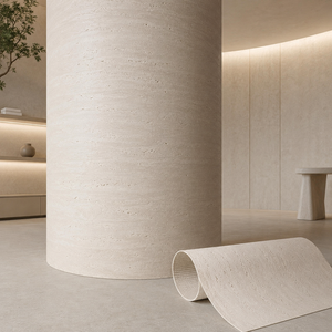 Panneau mural en <span class=keywords><strong>pierre</strong></span> minérale naturelle légère 600x1200, flexible, classe A, ignifuge, résistant à l'eau, pliable, pour <span class=keywords><strong>extérieur</strong></span> et intérieur - Product Image 1