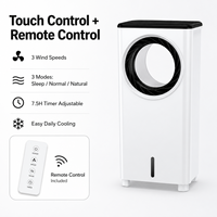Ventilateur intelligent sans pales à circulation d'air compacte et oscillante avec logo personnalisé, lumière LED, 80W, vitesse du vent 5M/S, pour la pièce