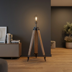 Lámpara de Pie Industrial con Estructura de Tubo de Hierro, Altura Ajustable, Pantalla de Metal Negro, Base LED E27, Luz Diurna de 6000K, Regulable, CRI 90 - Product Image 5