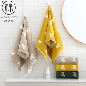 Toalla Facial Under Armour 34x72cm, 100% Algodón Jacquard, Secado Rápido, Diseño de Dibujos Animados, Uso Doméstico, Verde, Amarillo, Camel - Product Image 5