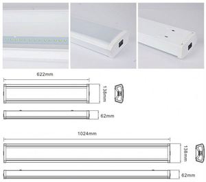 ไฟ LED แบบเส้นตรงติดเพดาน 4 ฟุต ติดตั้งบนพื้นผิว อะลูมิเนียม แสงสีขาวเย็น 5000K IP44 สำหรับอาคารสำนักงาน ดีไซน์มินิมอล - Product Image 5