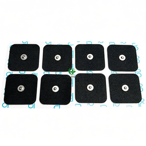 Électrodes adhésives réutilisables noires 5x5cm compatibles avec les appareils <span class=keywords><strong>Compex</strong></span> Easy <span class=keywords><strong>Snap</strong></span> TENS EMS - Product Image 5