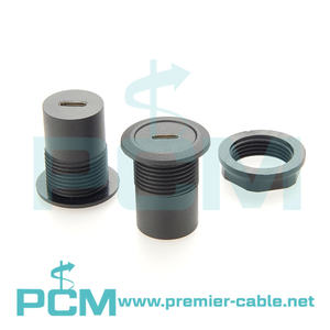 GEN 1 USB3.1 Type <span class=keywords><strong>C</strong></span> Vrouwelijk naar Vrouwelijk Bulkhead Socket Pass Through Module Koppeling Chassis Ronde Paneelmontage Adapter 10Gbps - Product Image 5