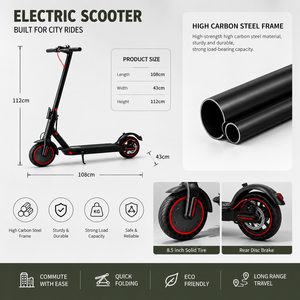 Trottinette électrique EU 36V 8,5 pouces pour adultes, design pliable avec moteur 350W, batterie au lithium, étanche, entrepôt Europe - Product Image 3