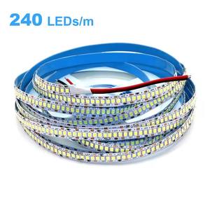 Tira de Luz LED SMD2835 de Alta Calidad de 10 mm, DC12V 24V IP20, Cinta Flexible No Impermeable, 240 LED por Metro, Blanco Cálido - Product Image 2