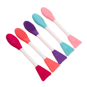 Dual Use <b>Silicone</b> Mask Brush Star Pocket Double Ended Facial Mud Applicator Massage <b>Tool</b> - Product Image 1
