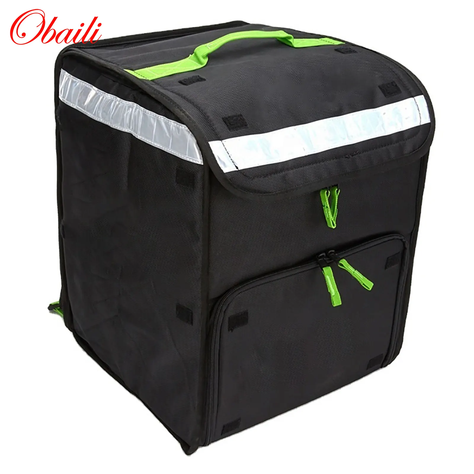 Obaili कस्टम बड़े निविड़ अंधकार फास्ट फूड पिज्जा कूलर बैग केक Takeaway बॉक्स फ्रीजर बैग वितरण बैग