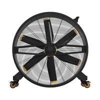 Ventilateur industriel mobile sur pied à grand volume d'air 80000 m³/h, étanche IP55, moteur EC, grand modèle pour atelier et entrepôt