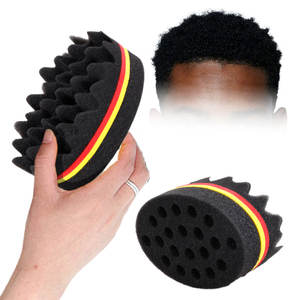 Set de Esponjas <span class=keywords><strong>para</strong></span> Peinar el Cabello, Peine de Espuma de Doble Cara <span class=keywords><strong>para</strong></span> Rastas, Estilo Hip Hop <span class=keywords><strong>para</strong></span> Hombres Negros - Product Image 1