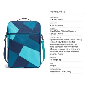 Sac de transport pour raquettes de pickleball Geo-Panel, capacité 4 raquettes, avec emplacements pour éclats variés, logo personnalisé, vente en gros, sac de raquettes de tennis et padel - Product Image 6