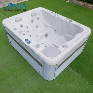 อ่างน้ำร้อนสำหรับสปาในสระว่ายน้ำรุ่นใหม่ฟังก์ชันการนวดด้วยพลังน้ำสีขาวกลางแจ้งผ่อนคลายทันสมัย - Product Image 3