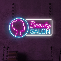 Enseignes néon LED personnalisées, bandes lumineuses LED flexibles, néons en tube de verre faits à la main, adaptés aux bars VIP et aux salons de coiffure