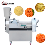 Cortadora de Verduras Eléctrica Comercial de Doble Cabezal, Multifuncional, Rebanadora de Patatas, Cortadora Automática de Verduras