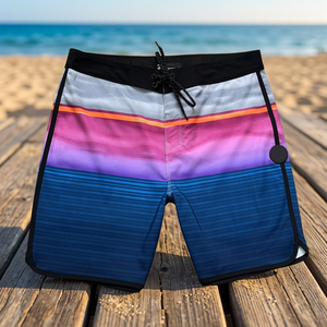 Shorts de badminton pour hommes en nylon et élasthanne durables, séchage rapide avec poche zippée - Product Image 2
