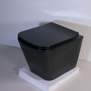 Medyage Factory Céramique <span class=keywords><strong>Noir</strong></span> mat Cuvette de toilette <span class=keywords><strong>rectangulaire</strong></span> suspendue Inodoro <span class=keywords><strong>WC</strong></span> Structure deux pièces Salle de bain Option - Product Image 5