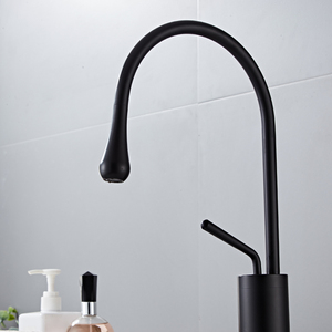 Haute Qualité En Céramique Moderne Roman <span class=keywords><strong>Noir</strong></span> Robinet de Lavabo - Product Image 3