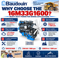 Moteur diesel WEICHAI Baudouin série 16M33 V16 16M33G1600 Turbo Common Rail pour camion minier Belaz SANY XCMG
