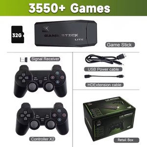 M8 <span class=keywords><strong>Video</strong></span> 2.4G doppia Console di gioco senza fili 4K TV giocatore di videogiochi 10000 giochi retrò Stick per PS1/GBA ragazzo regalo - Product Image 5